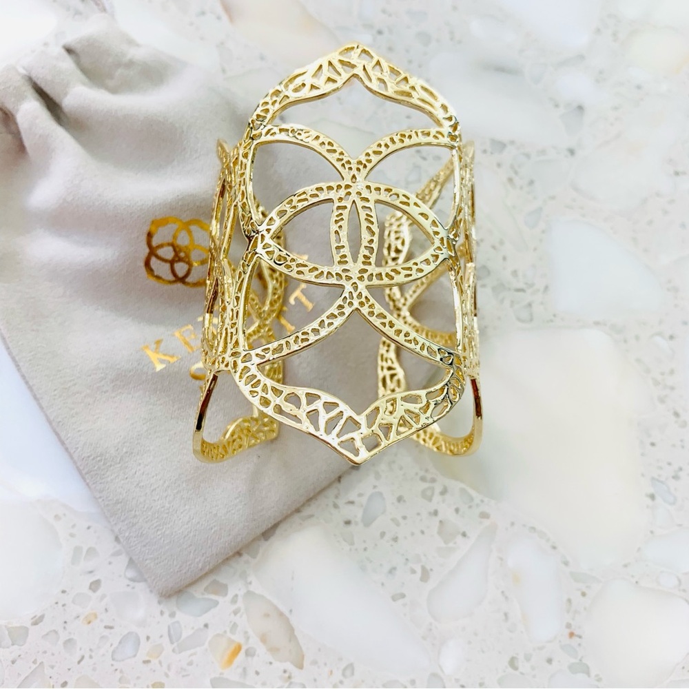 Kendra Scott Roni Gold Filigree Cuff Bracelet